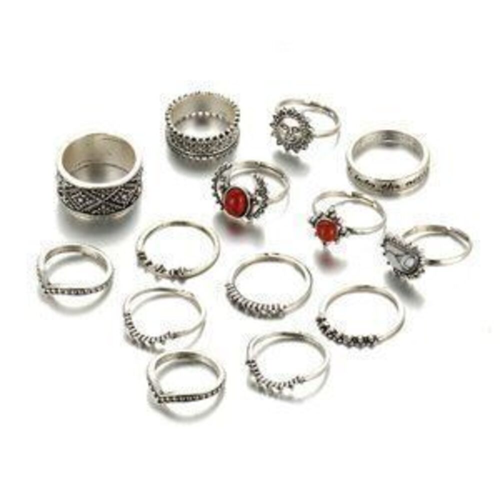 Boho Chic Gypsy feel Ring set - Picture 4 of 4